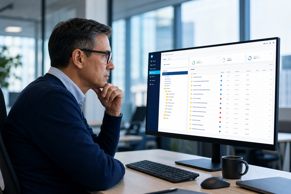 Senior operator reviewing a tenant governance console